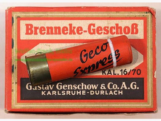 Genschow & Co., Berlin-Herstal Schrotpatronen/Flintenlaufgesc 16/70