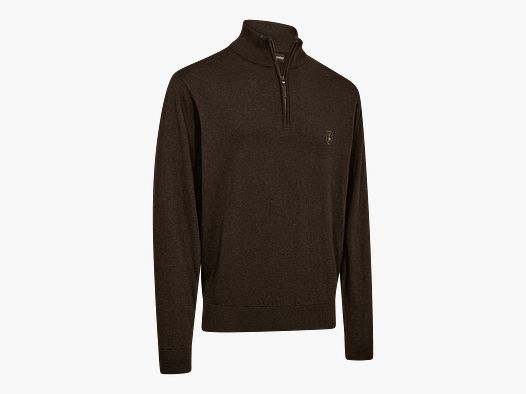 Deerhunter Harrington ½-Zip Knit Brown melange XL