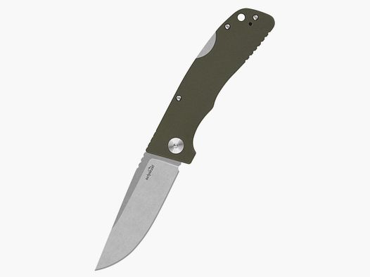 Schnitzel Outdoo Taschenmesser KVAR rostfreier 14C28N-Stahl mit Stonewash-Finish grün