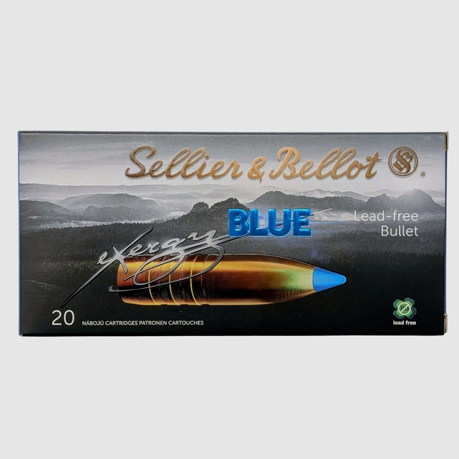 S&B .308Win. tipped eXergy blue cartouches de chasse sans plomb 165grs