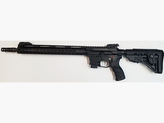 GWMH AG Selbstladebüchse GWMH SPC-HUNTER A5 17" (SWISS PISTOL CARBINE) BLACK Kal.9x19 AR15 Glock Magazin