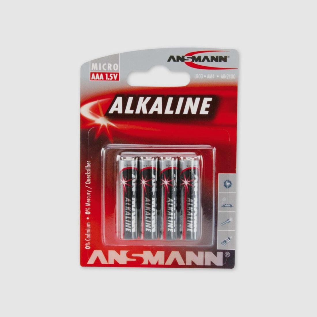Piles alcalines LR03 AAA - Ansmann