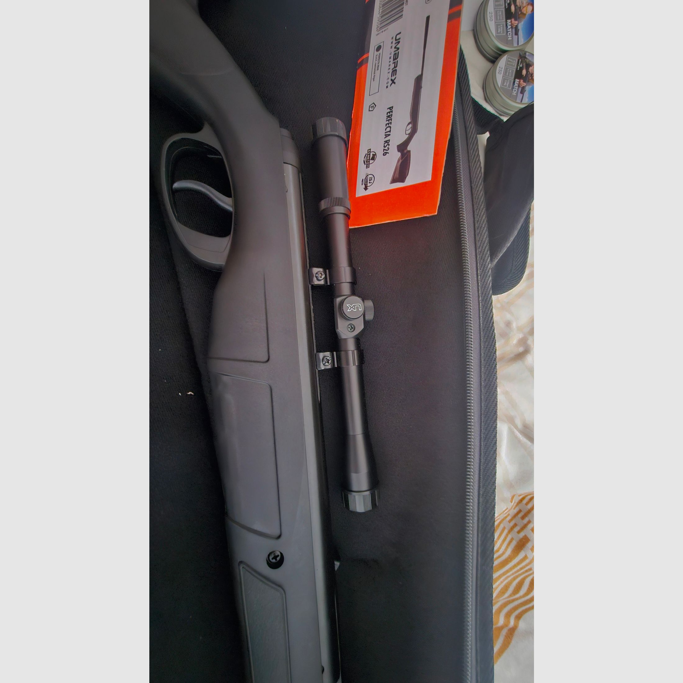 Air rifle with accessories