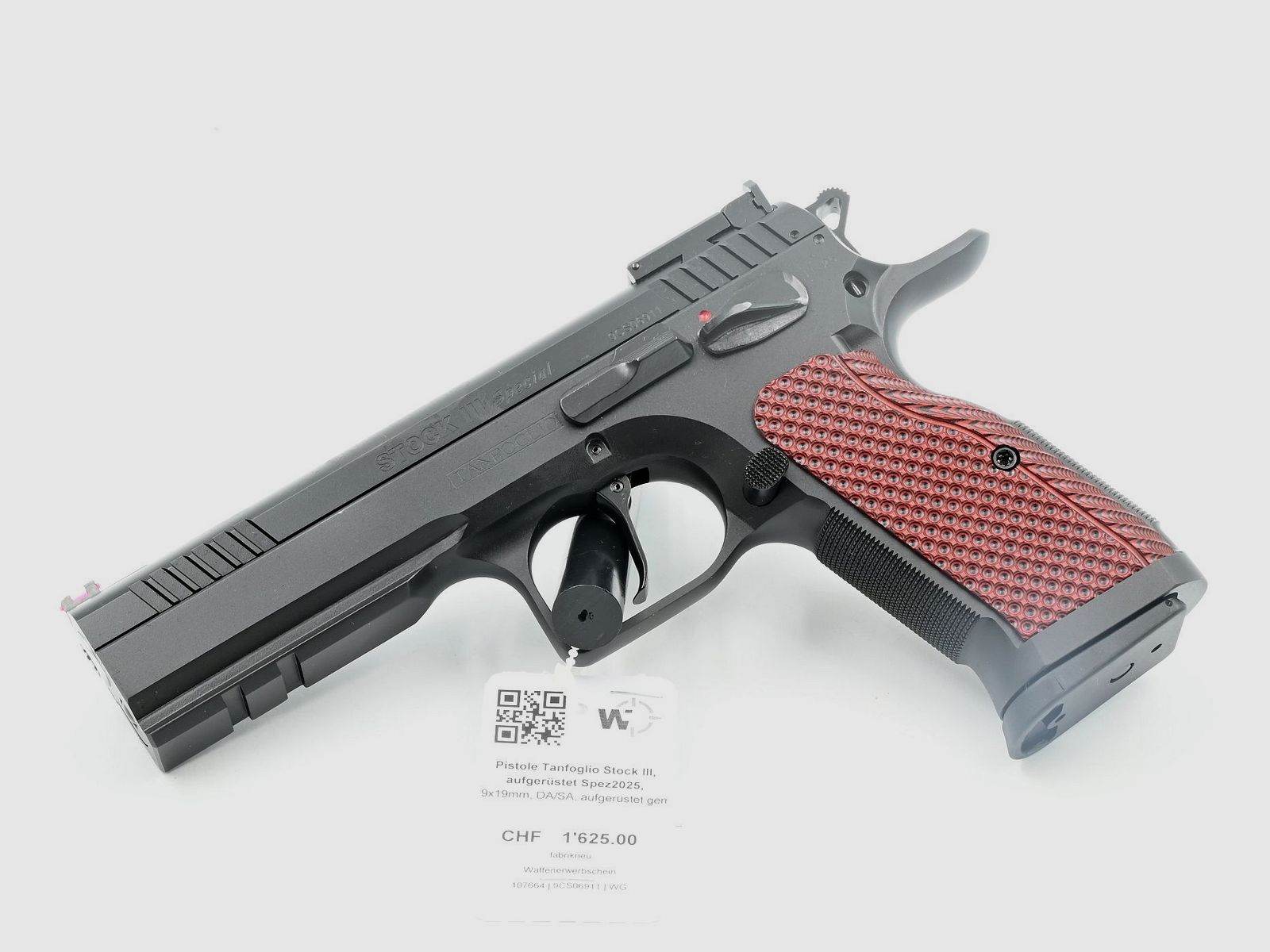 Pistola Tanfoglio Stock III, potenziata Spec2025, 9×19, DA/SA, immagine 1 di 2