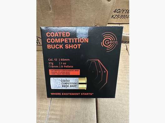 Geco Coated Competition BUCK SHOT 12/65 27g 250 Stück
