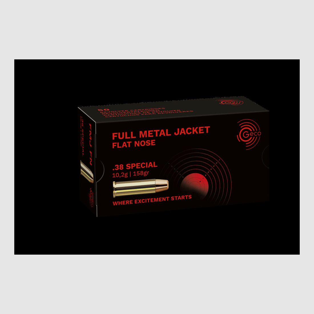 Geco 158grs VM Punta Piatta 50PZ .38Special