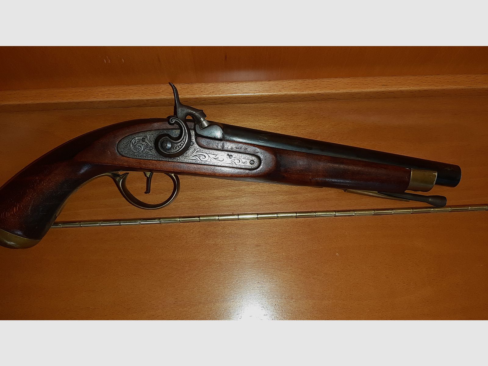 Cal. 45 muzzle-loading pistol percussion pistol made in Spain