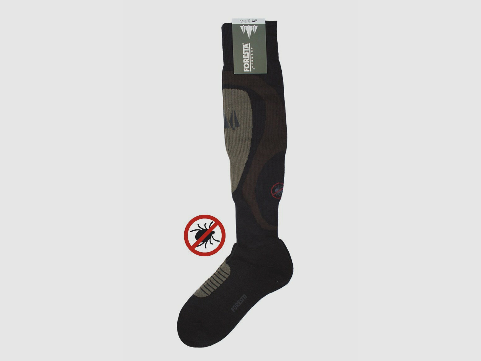 Kniestrumpf Anti Zecke 41 schwarz