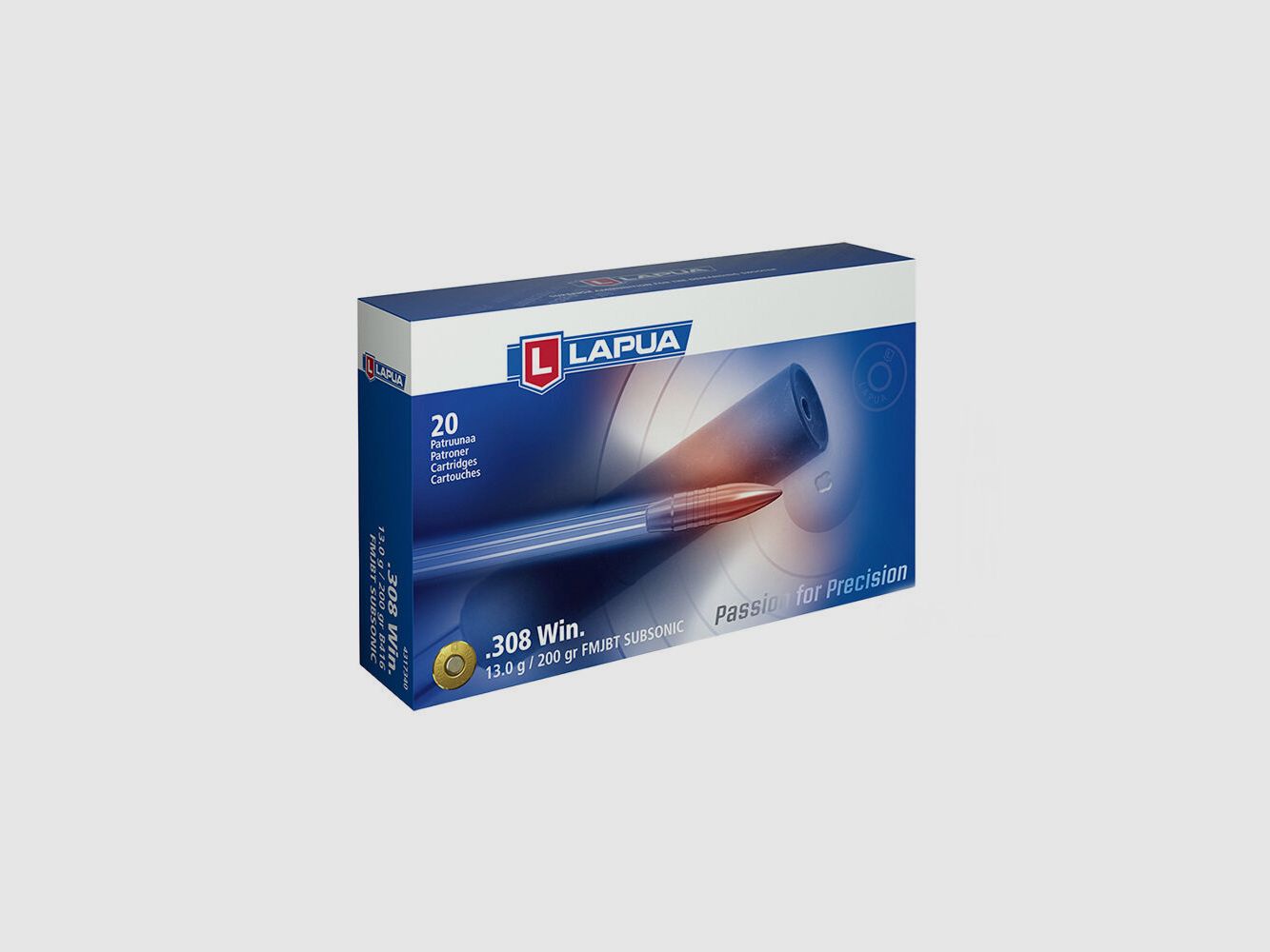 Lapua FMJBT Subsonic 200gr 20St .308Win