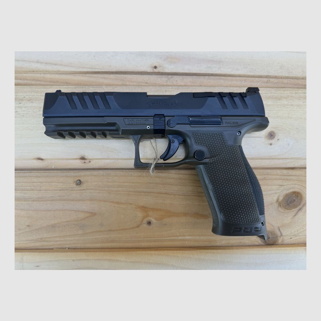 Demonstration weapon Carl WALTHER PDP 5" 9x19 18R OR in green 9mmLuger