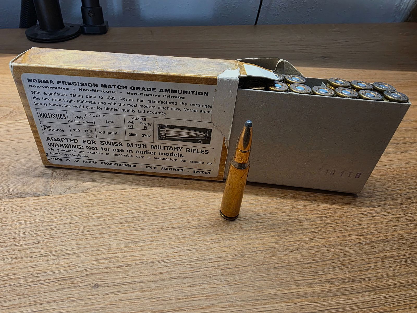 Büchsenmunition Norma 7.5x55 (Schmidt-Rubin) für z.B. M1911 (K31 u.a.)