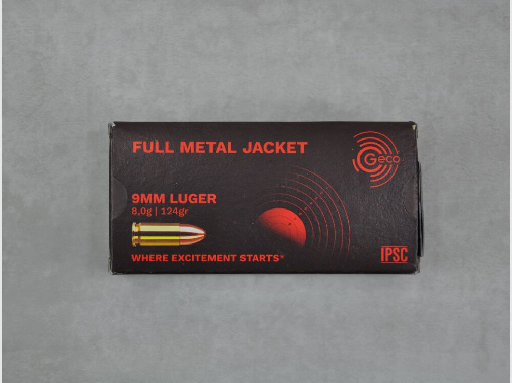 Geco FMJ 9mm Luger 124gr *1000 pieces*