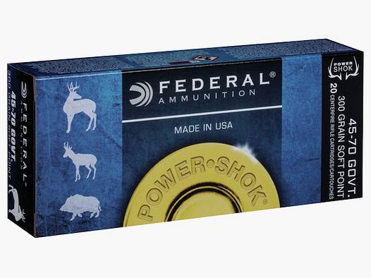 Federal Power-Shok .45-70 Govt. 300GR JSP FN 20 cartridges