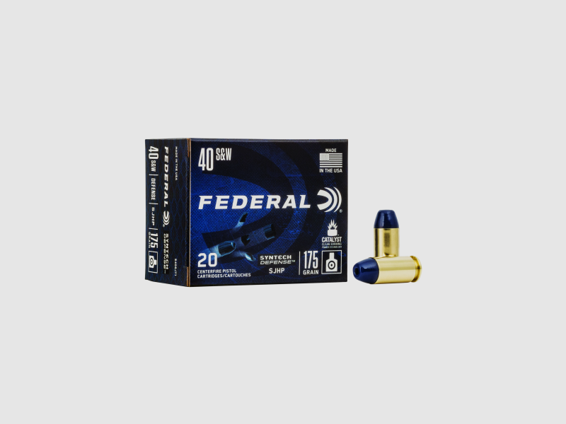 Federal Pistol Ammunition .40 S&W 11.3g Segmented Hollow Point Syntech Defense