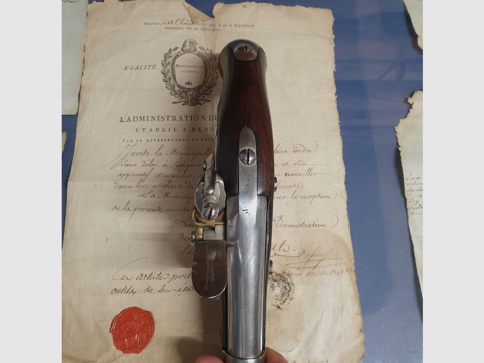 Pistole der Gendarmerie mit Steinschloss Modell An IX, Bild 6 von 7