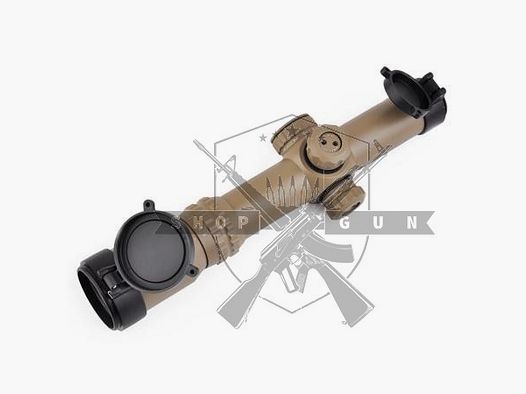 1-4 x 24 SE Zielfernrohr mit rot/grün beleuchtetem Fadenkreuz (TAN)