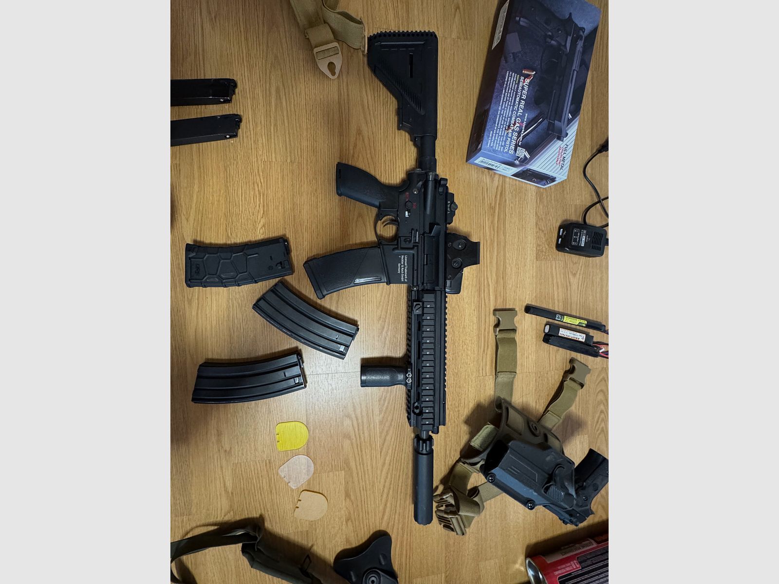 HK416 S-AEG FULLL METALL Umarex & Beretta M9 Greengas Full Metall 