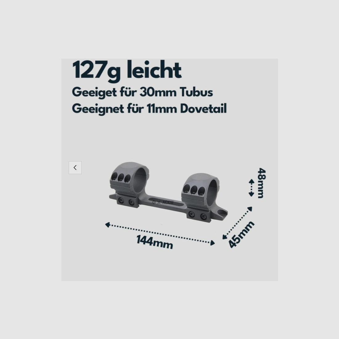Vector Optics XASR-3100 X-Accu Blockmontage für 30mm Tubus, 11mm Dovetail, h= 28mm
