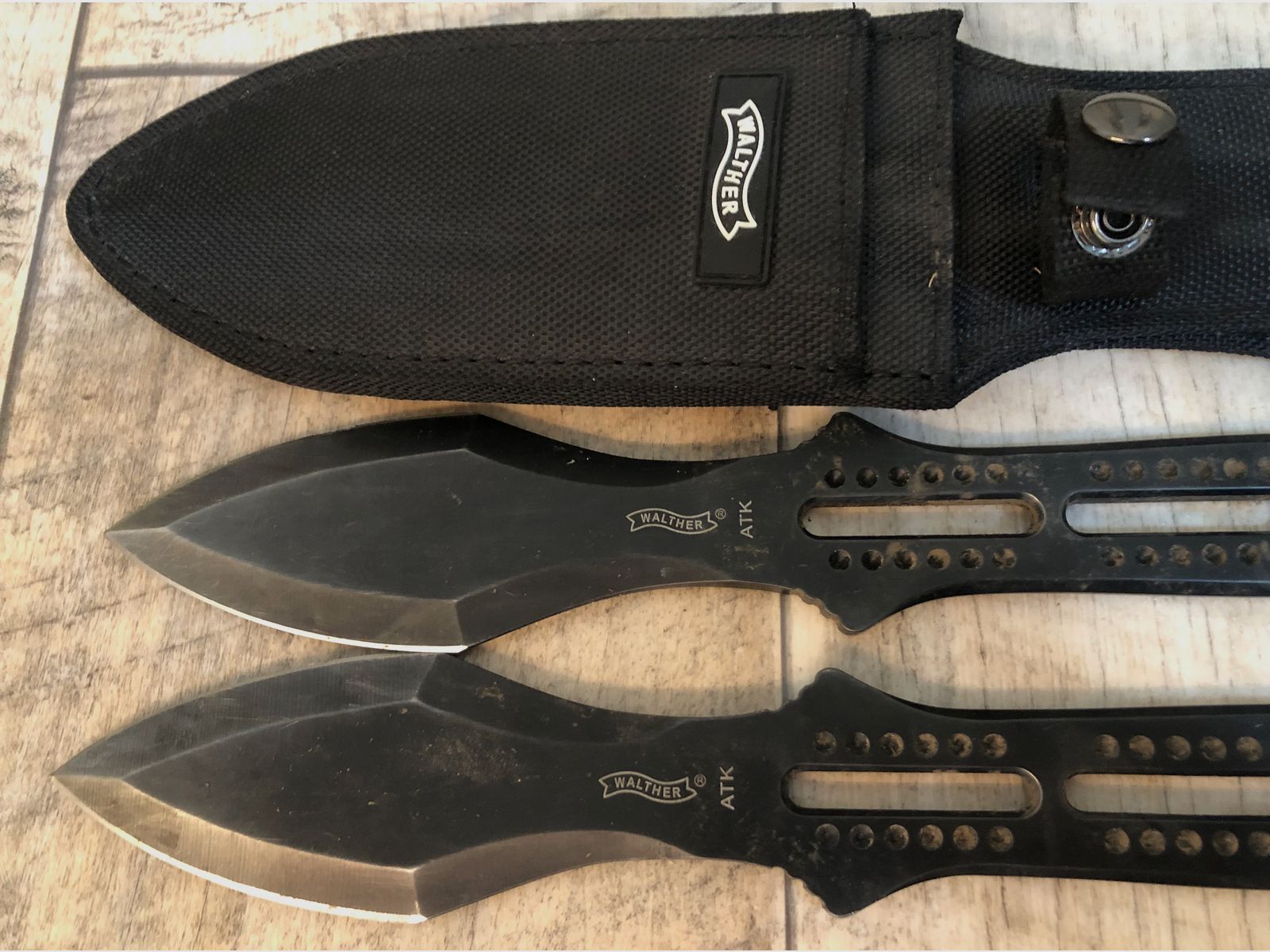 Ensemble de couteaux de lancer, Walther, City Brother Warhawk, Wild Cat, Haller