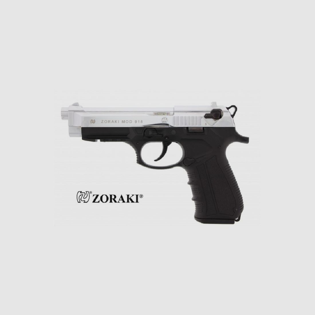 Buchner Zoraki 918 chrome 9mm PAK gas & signal weapons