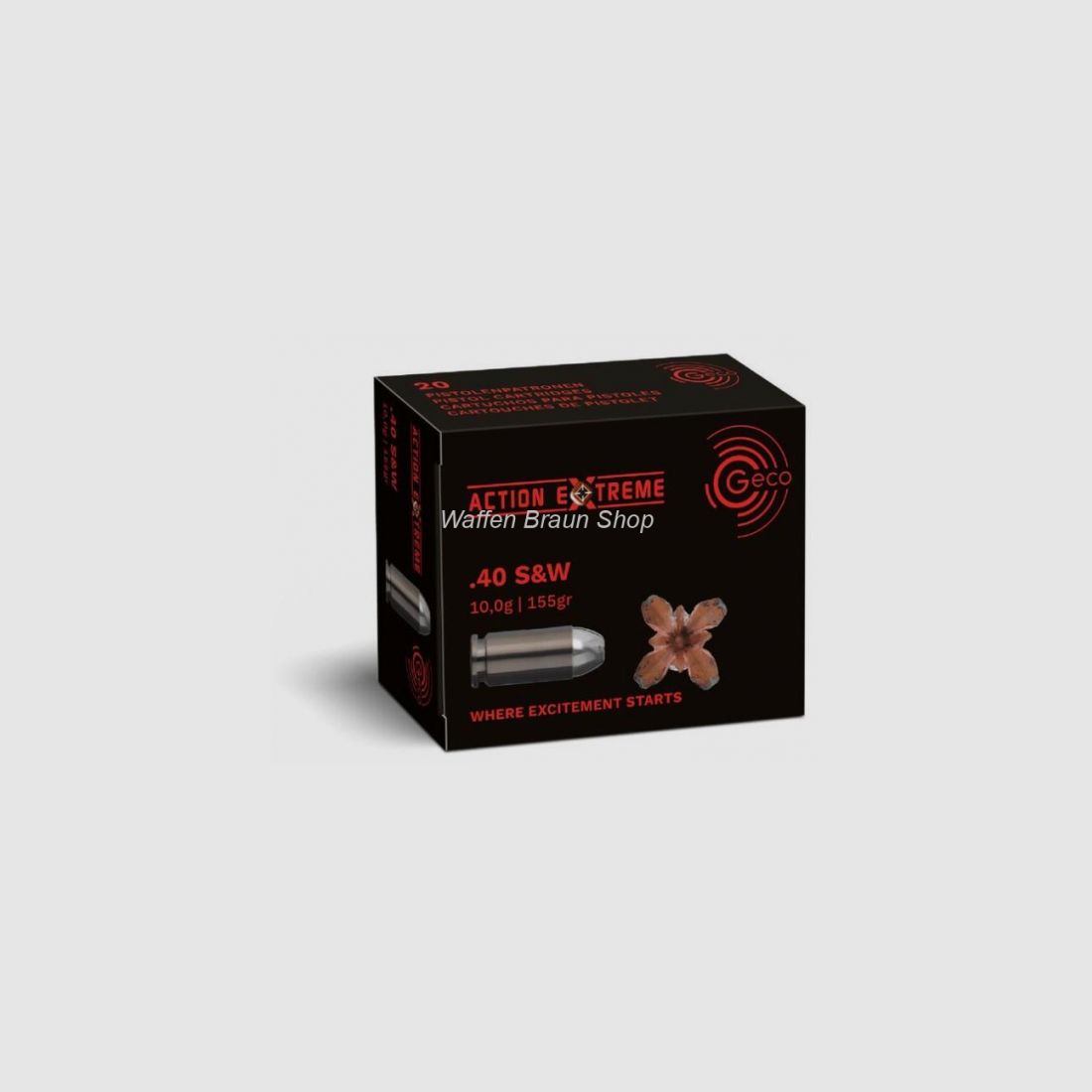 Geco .40 S&W Action EXTREME 10,0 g/ 155 grs. 20 Stück