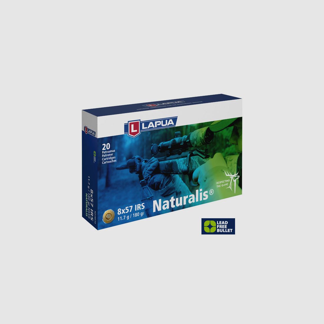 Lapua 8x57 IRS 180GR Naturalis 20 Patronen