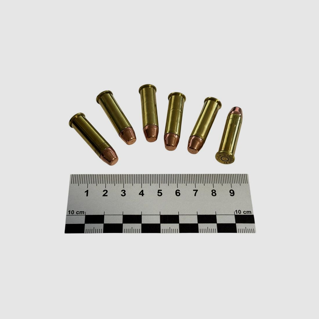 6 pieces decommissioning .38 Special – full metal cone-shaped bullet