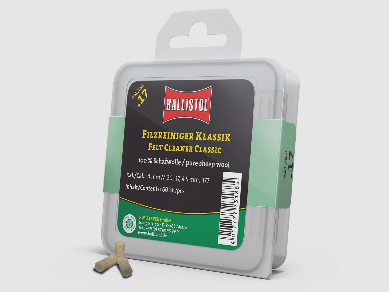 Ballistol Filzreiniger Klassik / 60 Stk. / Kal. .32