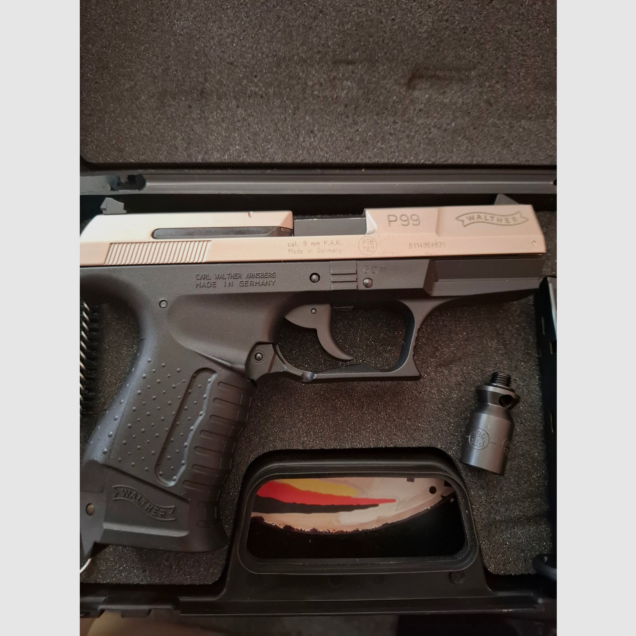 Walther P99 Bicolor 9mm P.A.K. "like new