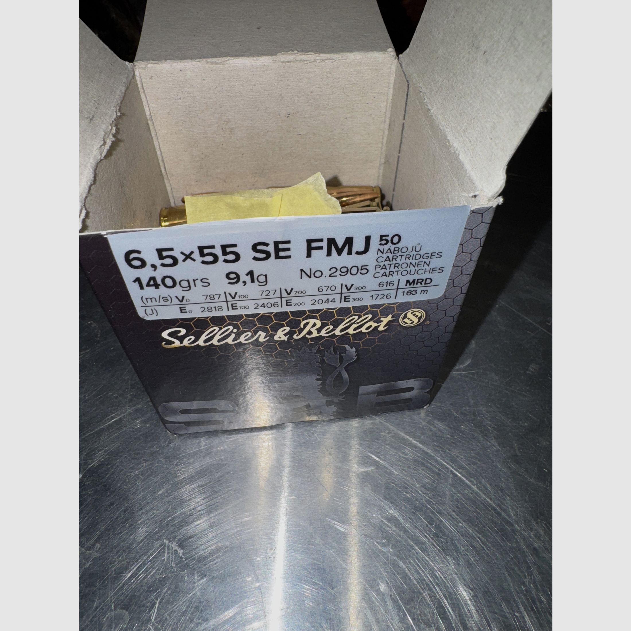 Sellier & Bellot Standard 6,5x55 SE FMJ 140 grs. 129 Schuß