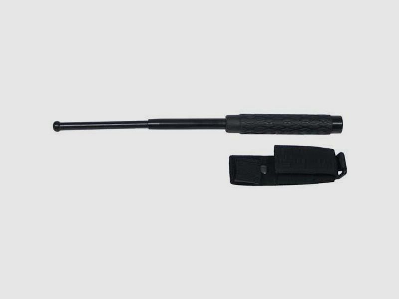 Teleskop Schlagstock 16,5/41cm SCHWARZ + Holster