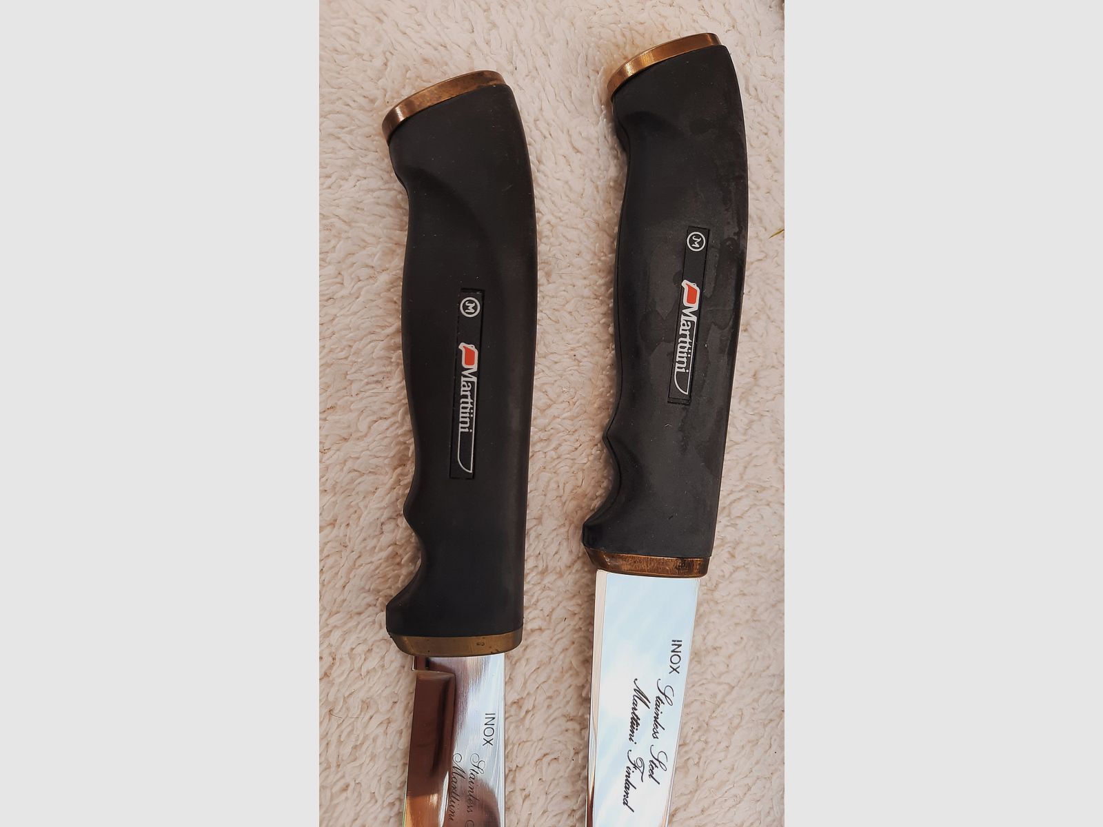 Klassisches Martini Messerset - Jagdmesser plus Filetiermesser INOX - komplett ausgerüstet.