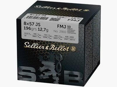 Sellier & Bellot Full Metal Jacket 196 grains 50x cartouches dans une boîte