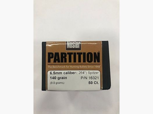 NOSLER PARTITION BALAS C 6,5 GR 140