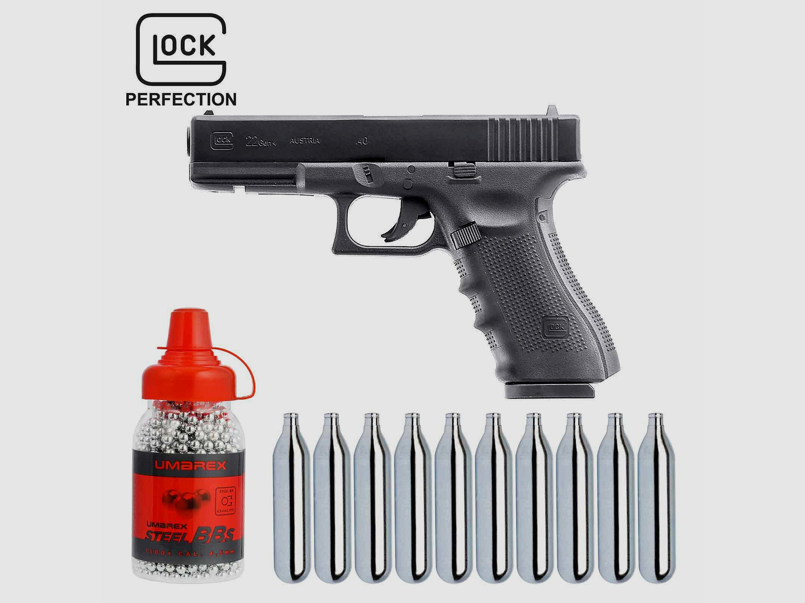 SET Glock 22 Gen4 Co2-Pistole Kaliber 4,5 mm Stahl BB (P18)
