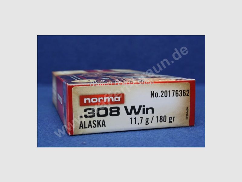 NORMA .308 WIN ALASKA 11,7G 180GR 20 pezzi