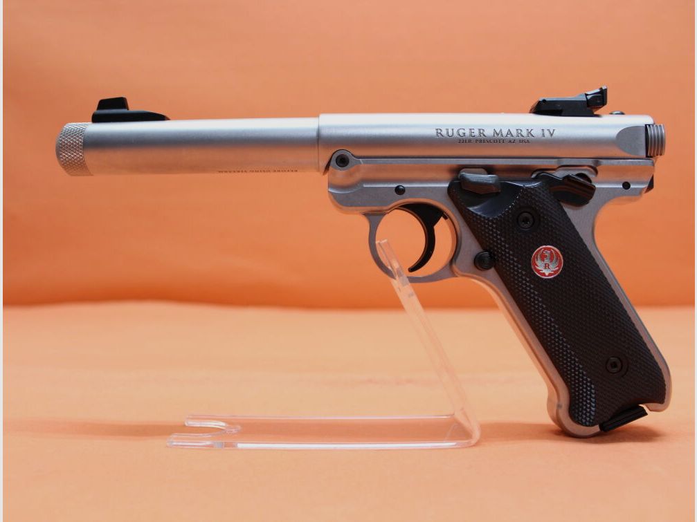 Ruger Ha.Pistol .22lr Ruger MARK IV Target Stainless THR 5.5" barrel/ thread 1/2-28 (.22lfB/.22L.R. MK4)