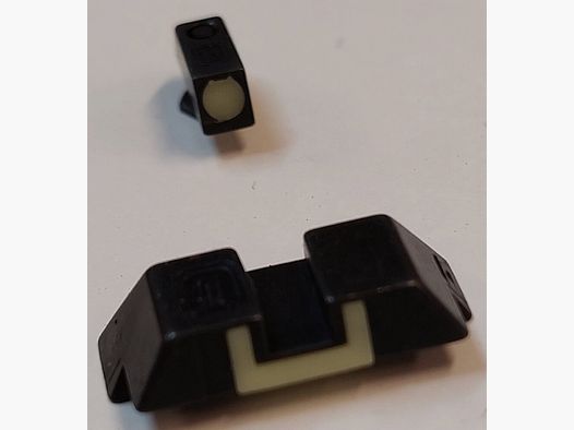 Set di mira Glock Glock in acciaio luminescente, tacca di mira 6.1 e mirino 4.1
