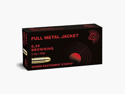 Geco 6,35 Browning FMJ 3,2g/49gr 50Stk.
