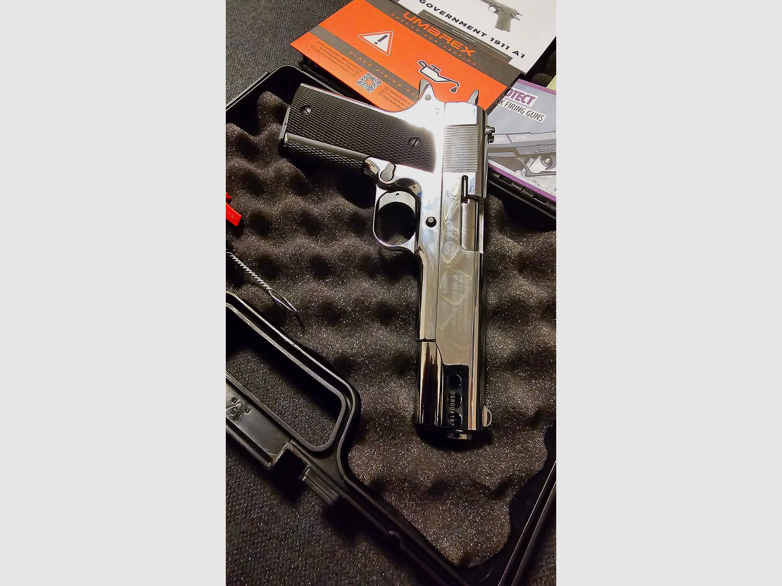 Colt Government 1911 A1 Chrome Schreckschuss 9mm PAK