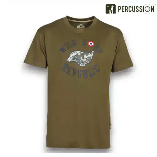 T-SHIRT WILD BOAR REPUBLIC KHAKI PERCUSSIE, afbeelding 1 van 2