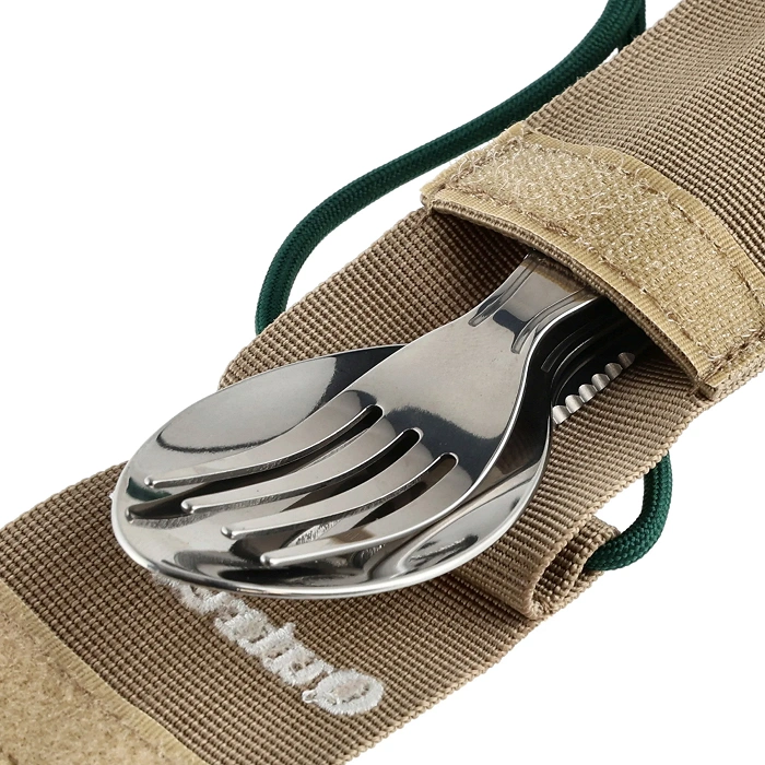 Outrest Foodkit 4w1 - Wojskowy Niezbędnik Turystyczny ze Stali Nierdzewnej z Etui (K704F), zdjęcie 7 z 20