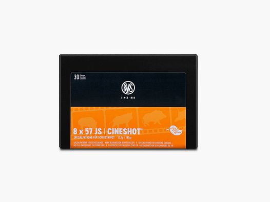 RWS 8x57 IS Cineshot 12,1g 187grs. Langwaffenmunition 30 Stück