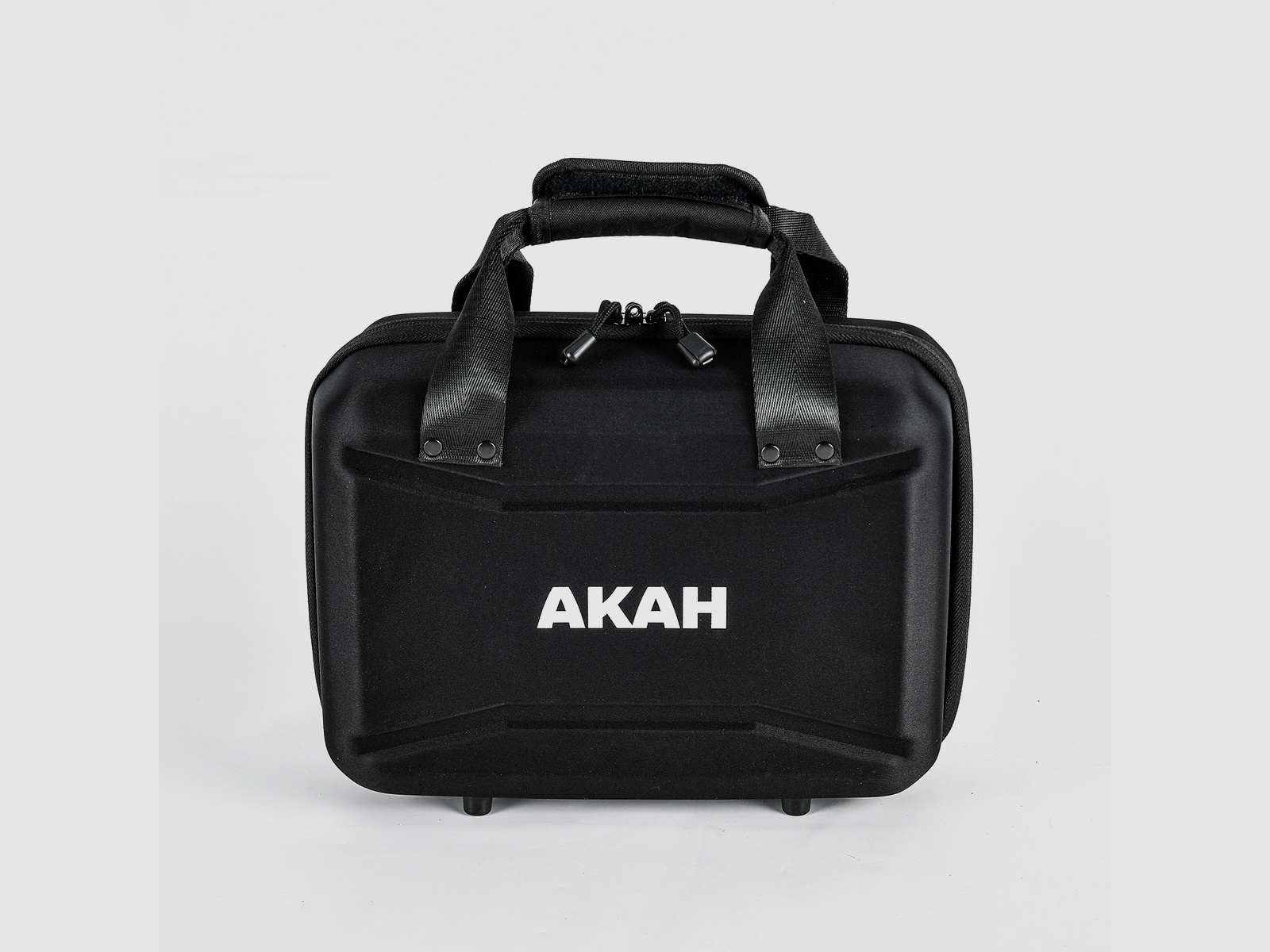 AKAH Hardcase Kurzwaffenkoffer – Nylon/Noppenschaum, abschließbar – 30,5×22,5×10,5 cm – Schwarz