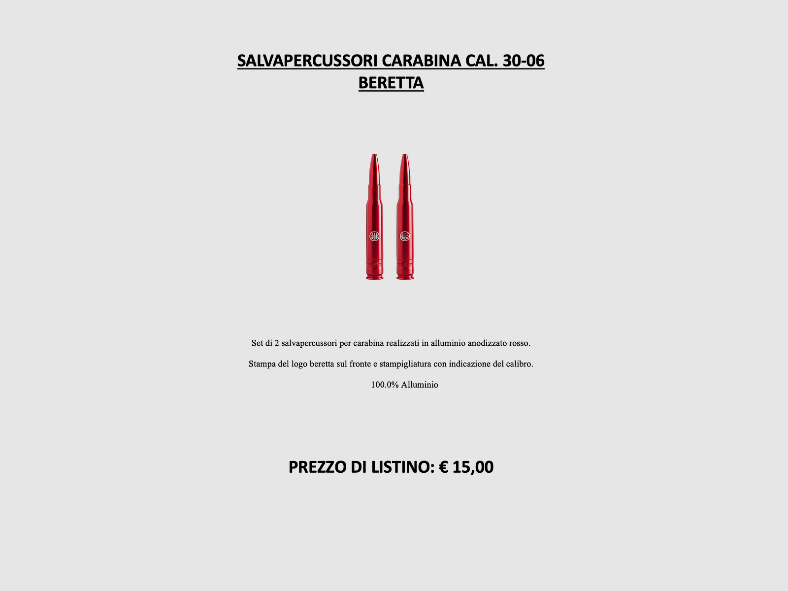 Beretta – Percutores carabina cal. 30.06, imagen 3 de 3