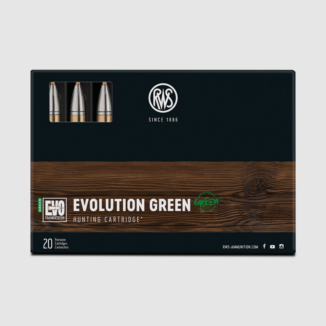 RWS 9.3x74 R Evo Green 184gr. - 20 pcs