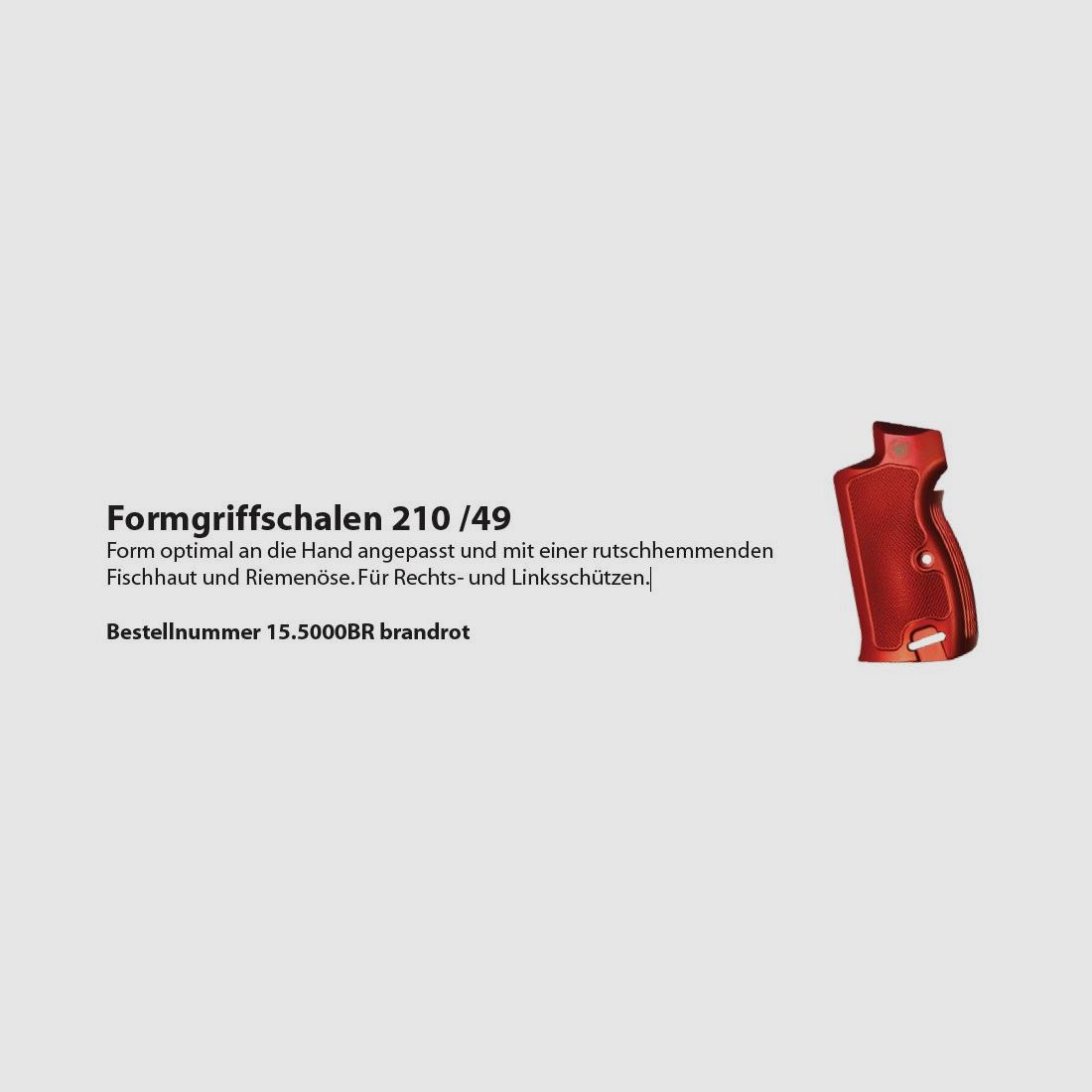 Wyss Waffen Wyss gevormde grepen Pist49 SIG P210 met draagriemoog, felrood