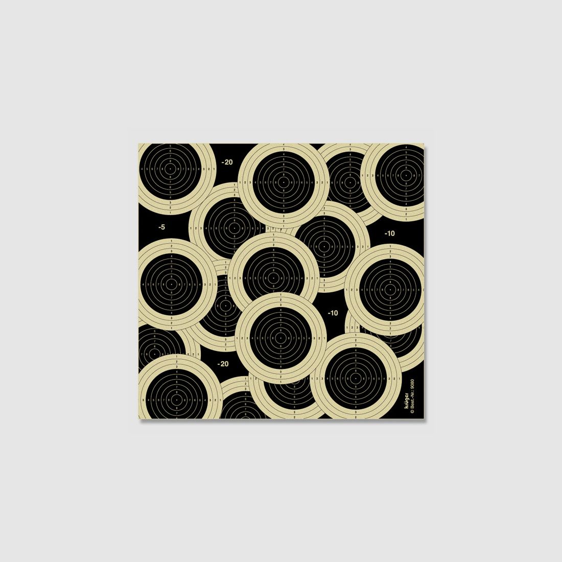 Krüger-Schießscheiben Glücksscheibe Scheibensalat schwarz Schießscheiben