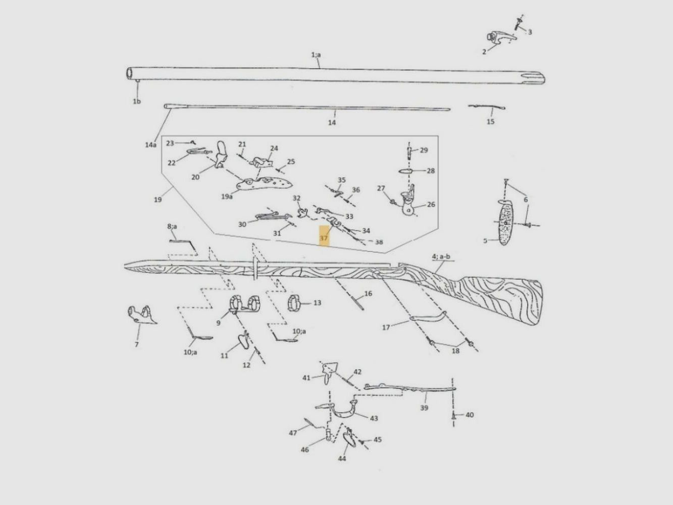 Bride de Noix Davide Pedersoli - Authentisches Ersatzteil - Kompatibilität mit historischen Waffen - Zuverlässigkeit und Präzision, Bild 4 von 5