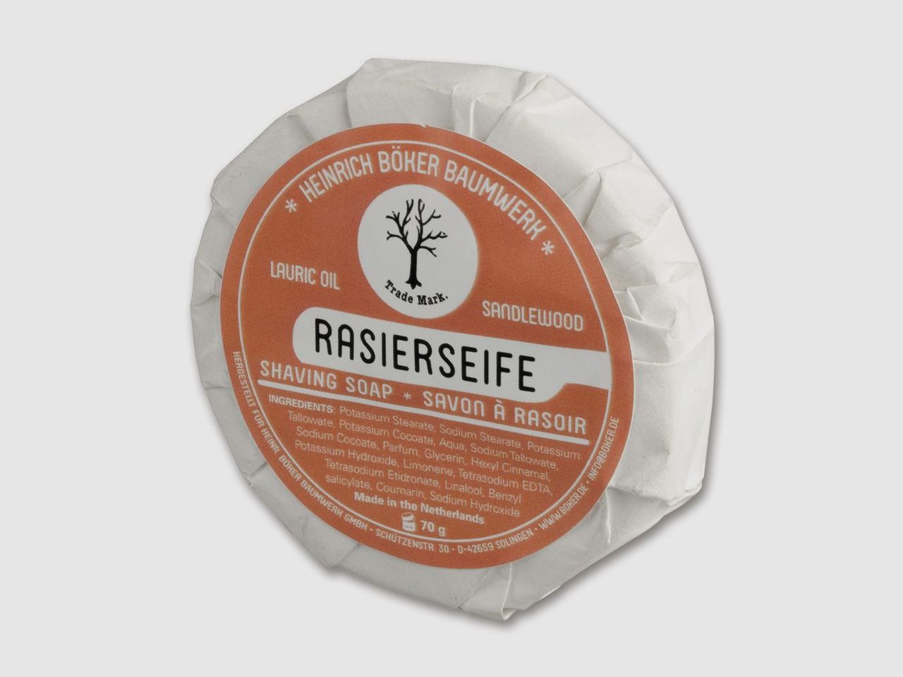 Böker Shaving Soap Lauric Oil Sandalwood Accessories